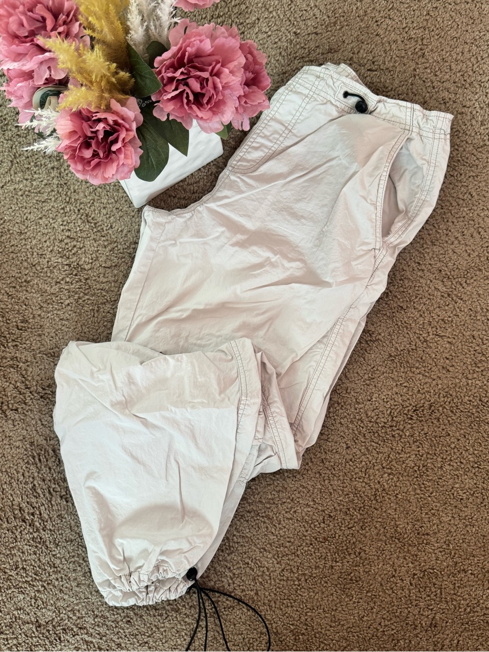 Light gray Kids Windbreaker Jogger Pants